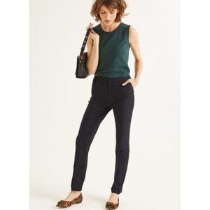 Boden Women's Black Pleated Front Belt Loops Waist Trouser Dress Pants Size 8P